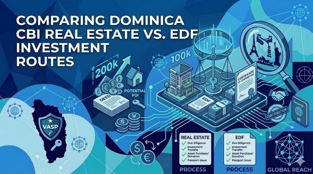 Dominica CBI Real Estate versus EDF investment comparison